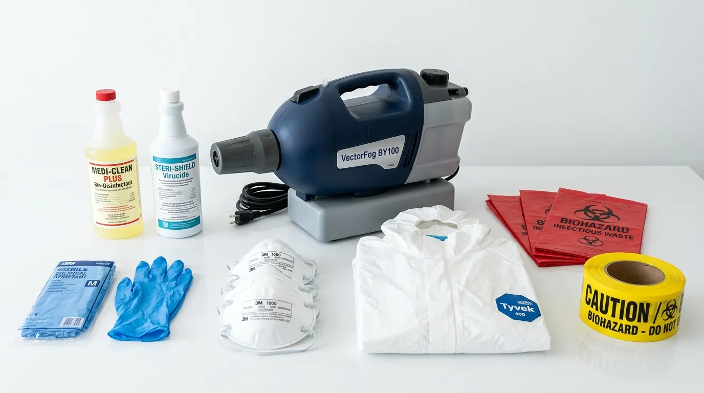 Professional biohazard remediation crew working in Whippany